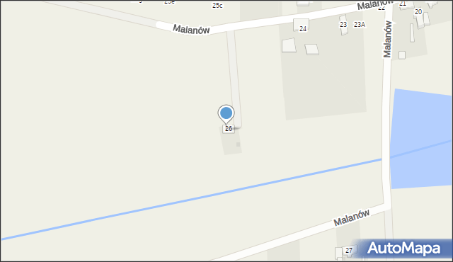 Malanów, Malanów, 26A, mapa Malanów