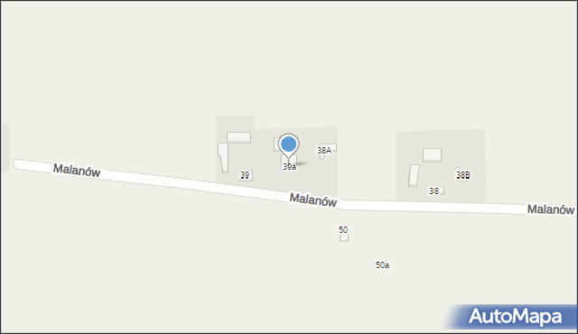 Malanów, Malanów, 39a, mapa Malanów