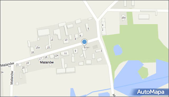 Malanów, Malanów, 7, mapa Malanów