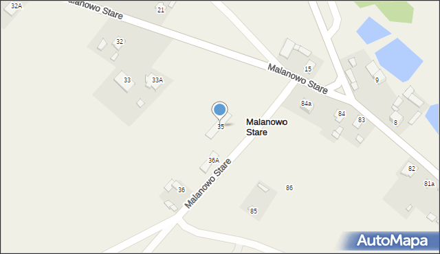 Malanowo Stare, Malanowo Stare, 35, mapa Malanowo Stare