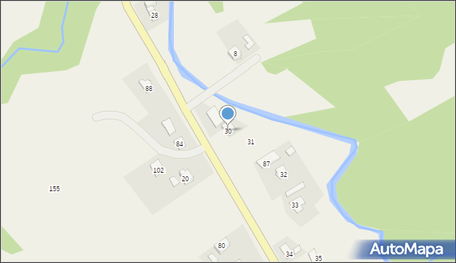 Małastów, Małastów, 30, mapa Małastów