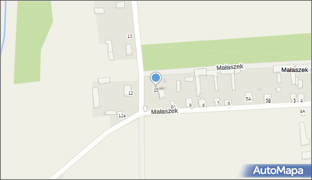 Małaszek, Małaszek, 10, mapa Małaszek