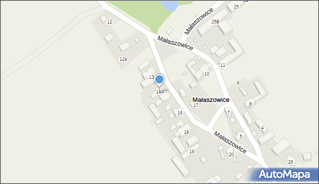 Małaszowice, Małaszowice, 14A, mapa Małaszowice