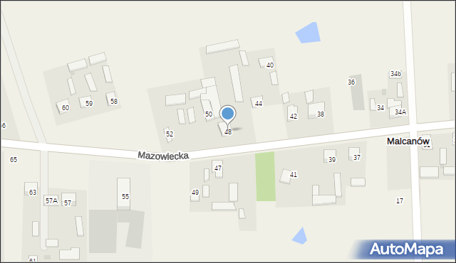 Malcanów, Mazowiecka, 48, mapa Malcanów