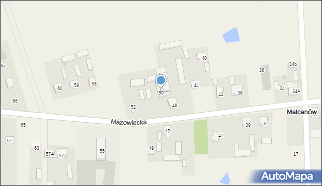 Malcanów, Mazowiecka, 50, mapa Malcanów