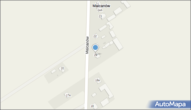 Malcanów, Malcanów, 19, mapa Malcanów