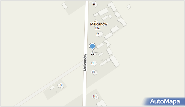 Malcanów, Malcanów, 22, mapa Malcanów