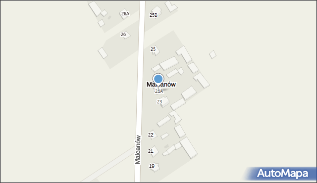 Malcanów, Malcanów, 24A, mapa Malcanów