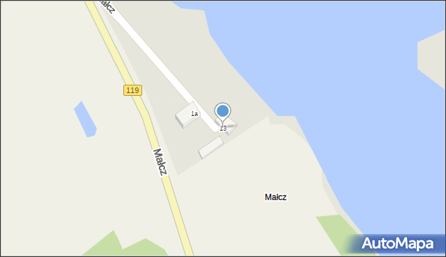 Małcz, Małcz, 1, mapa Małcz