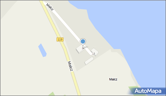 Małcz, Małcz, 1a, mapa Małcz