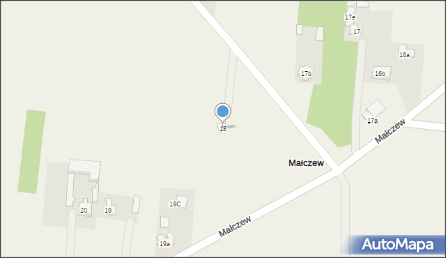 Małczew, Małczew, 18, mapa Małczew