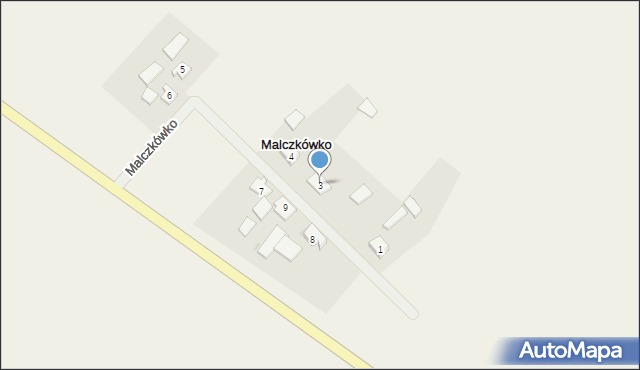 Malczkówko, Malczkówko, 3, mapa Malczkówko