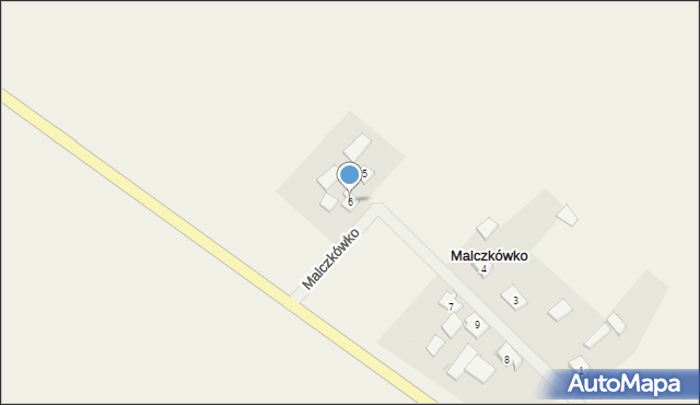 Malczkówko, Malczkówko, 6, mapa Malczkówko