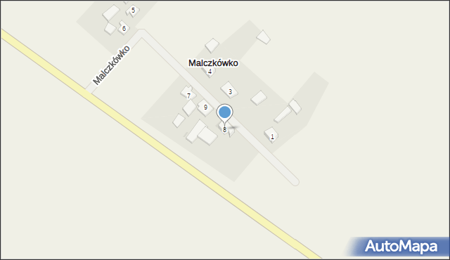 Malczkówko, Malczkówko, 8, mapa Malczkówko