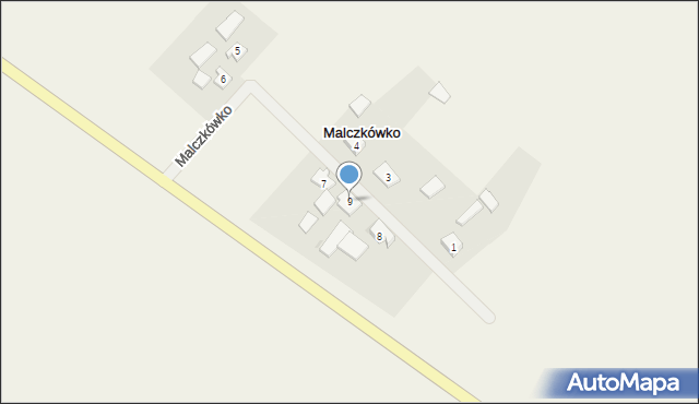 Malczkówko, Malczkówko, 9, mapa Malczkówko