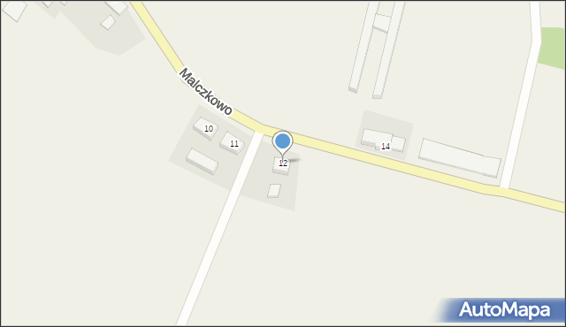 Malczkowo, Malczkowo, 12, mapa Malczkowo