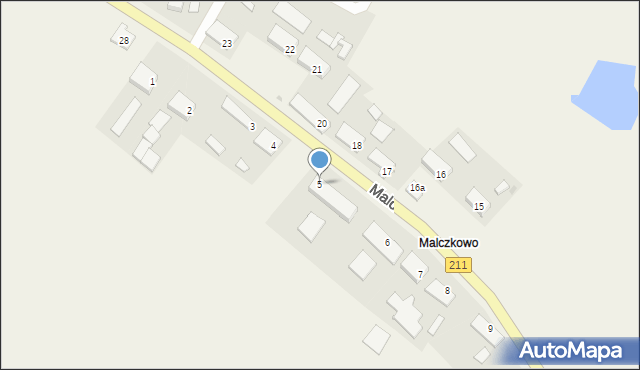 Malczkowo, Malczkowo, 5, mapa Malczkowo