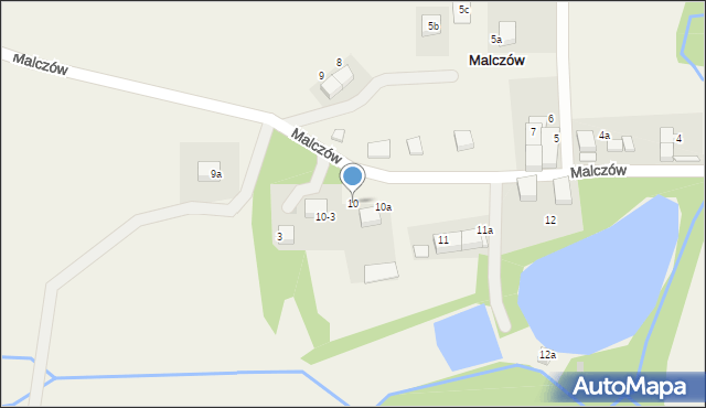 Malczów, Malczów, 10, mapa Malczów