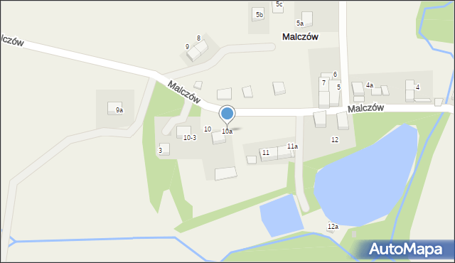 Malczów, Malczów, 10a, mapa Malczów