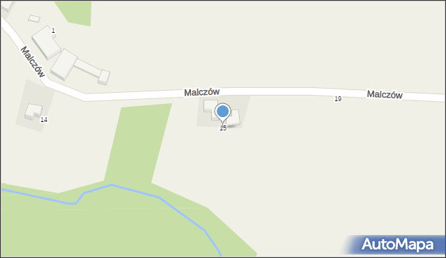 Malczów, Malczów, 15, mapa Malczów