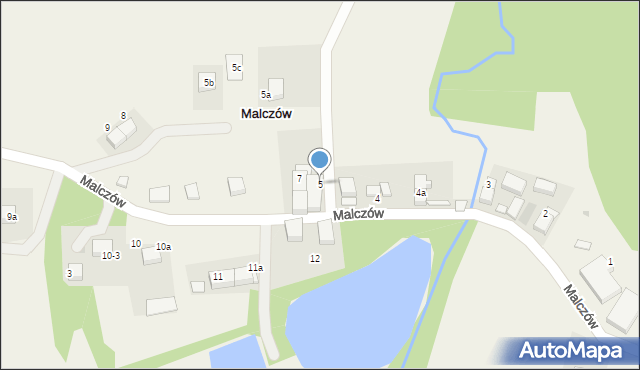 Malczów, Malczów, 5, mapa Malczów