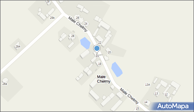 Małe Chełmy, Małe Chełmy, 21, mapa Małe Chełmy