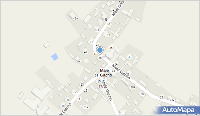 Małe Gacno, Małe Gacno, 36, mapa Małe Gacno