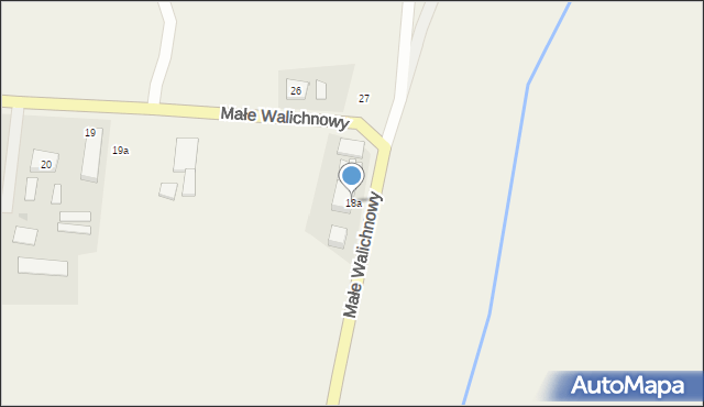 Małe Walichnowy, Małe Walichnowy, 18a, mapa Małe Walichnowy