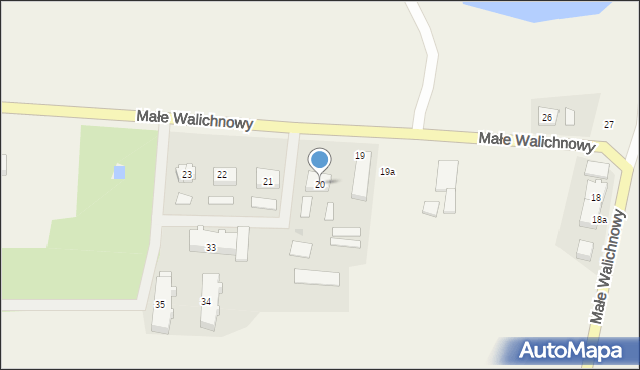 Małe Walichnowy, Małe Walichnowy, 20, mapa Małe Walichnowy