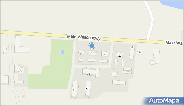 Małe Walichnowy, Małe Walichnowy, 22, mapa Małe Walichnowy