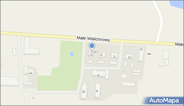 Małe Walichnowy, Małe Walichnowy, 23a, mapa Małe Walichnowy