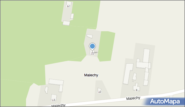 Malechy, Malechy, 11, mapa Malechy