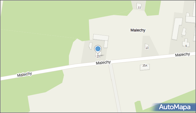 Malechy, Malechy, 13, mapa Malechy