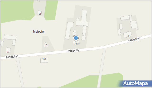 Malechy, Malechy, 9, mapa Malechy