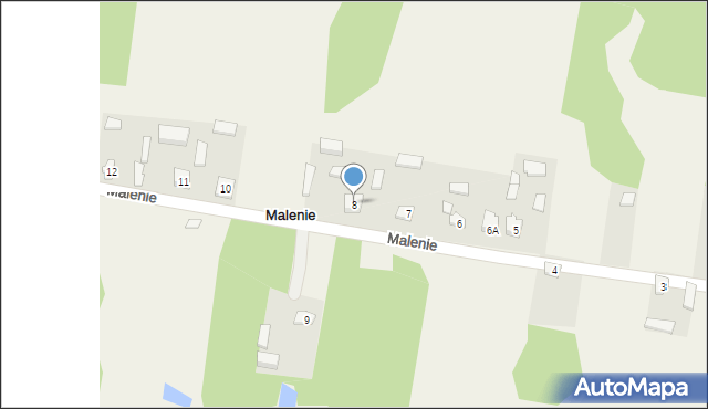 Malenie, Malenie, 8, mapa Malenie