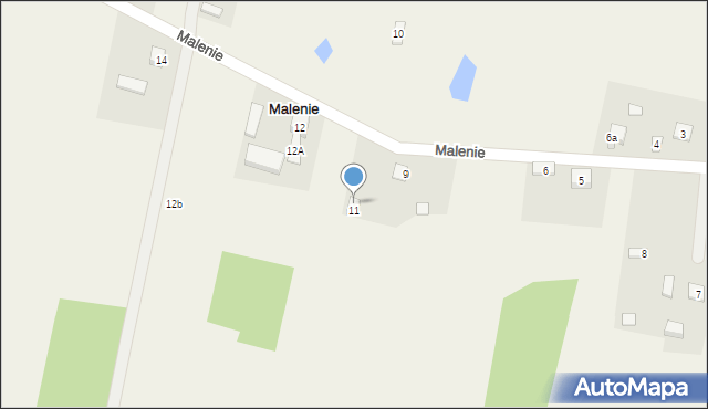 Malenie, Malenie, 11a, mapa Malenie