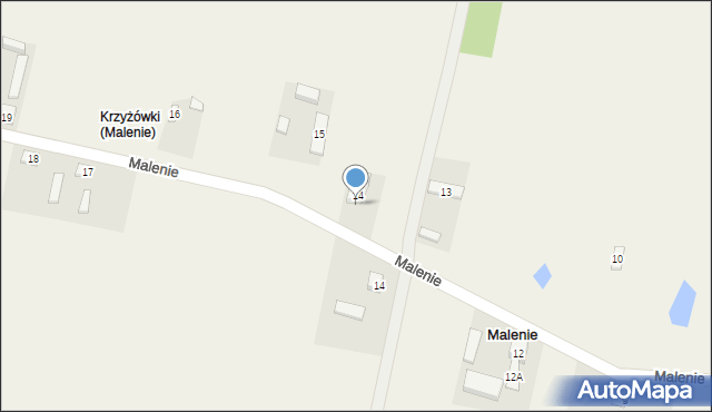 Malenie, Malenie, 14a, mapa Malenie