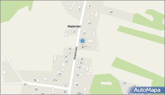 Maleniec, Maleniec, 16, mapa Maleniec