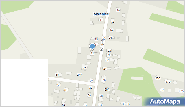 Maleniec, Maleniec, 21, mapa Maleniec