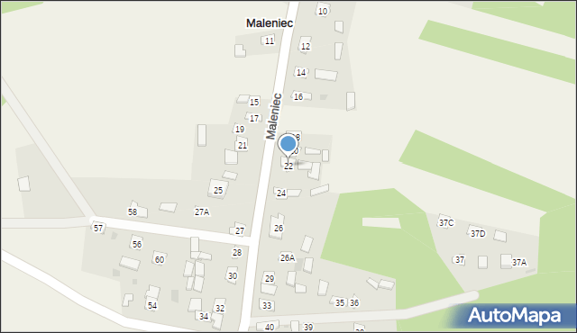 Maleniec, Maleniec, 22, mapa Maleniec