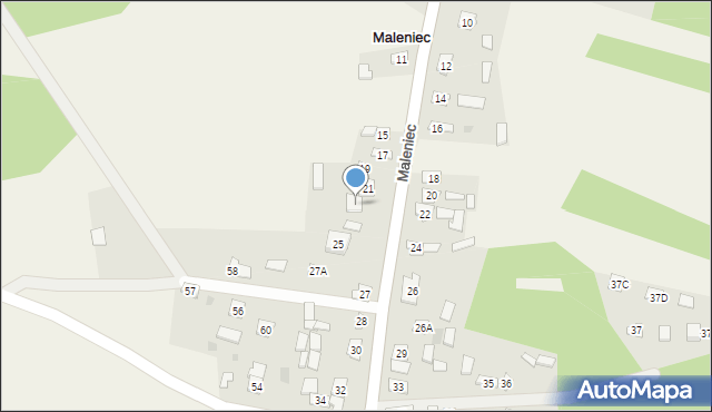 Maleniec, Maleniec, 23, mapa Maleniec