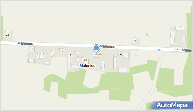 Maleniec, Maleniec, 11, mapa Maleniec