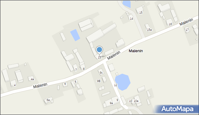 Malenin, Malenin, 13, mapa Malenin