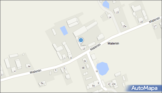 Malenin, Malenin, 13a, mapa Malenin