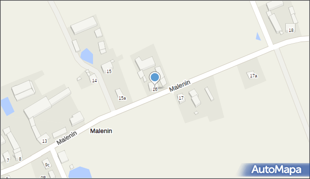 Malenin, Malenin, 16, mapa Malenin