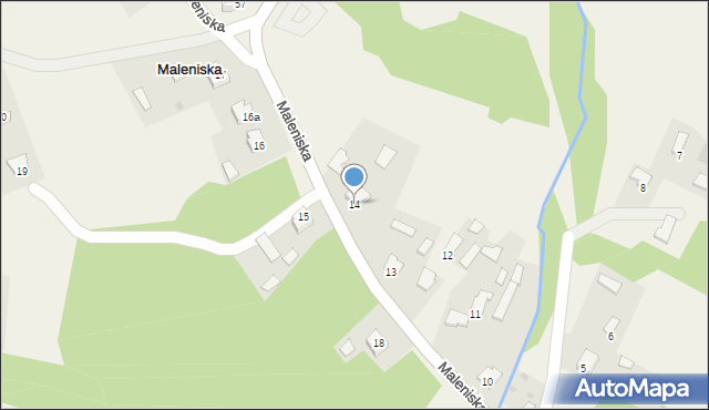 Maleniska, Maleniska, 14, mapa Maleniska