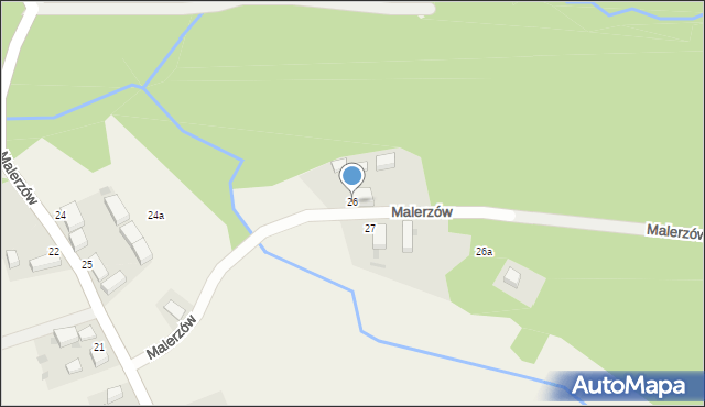 Malerzów, Malerzów, 26, mapa Malerzów