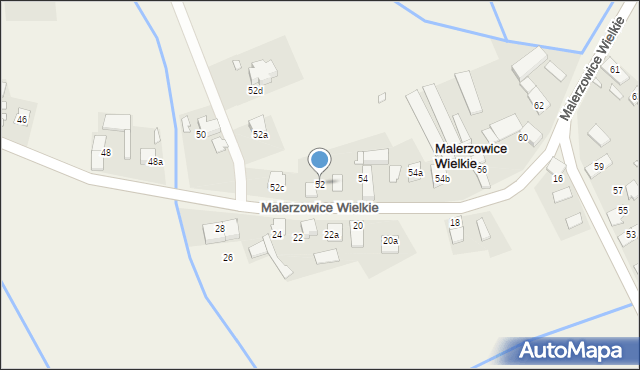 Malerzowice Wielkie, Malerzowice Wielkie, 52, mapa Malerzowice Wielkie