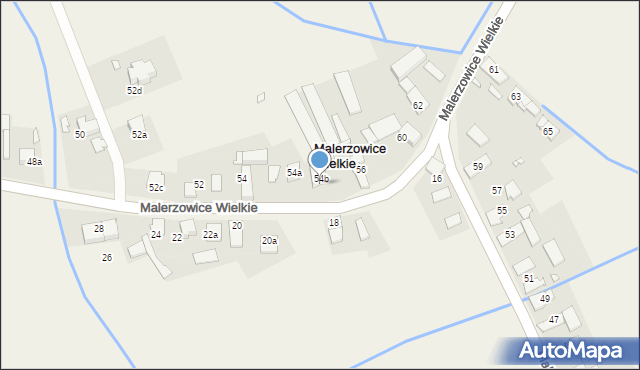 Malerzowice Wielkie, Malerzowice Wielkie, 56A, mapa Malerzowice Wielkie