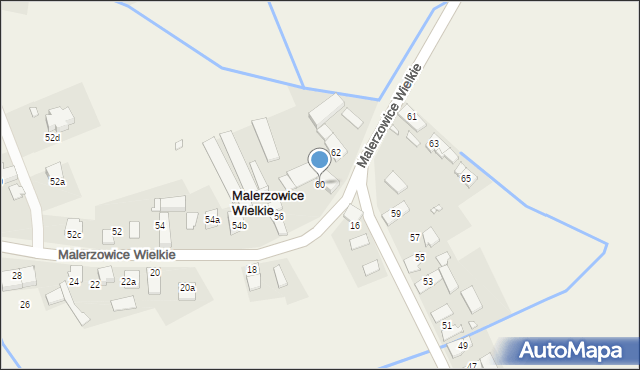 Malerzowice Wielkie, Malerzowice Wielkie, 60, mapa Malerzowice Wielkie